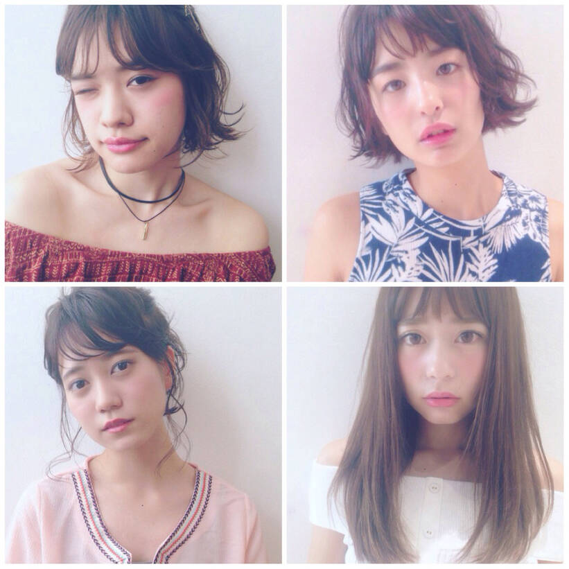 レイヤーと前髪で髪型を変えると小顔効果あり Hair