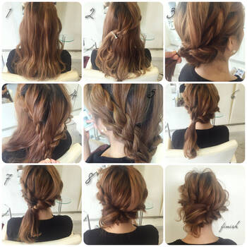 編み込みアップスタイルは どんなシーンにも大活躍なんです Hair