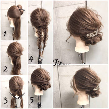 簡単おしゃれ 朝の5分でできちゃう簡単シニヨンへアとアレンジ Hair