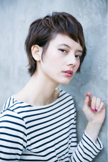 え たったこれだけ 耳掛けショートで知的おしゃれ美人 Hair