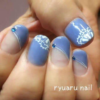 好印象カラー 水色でつくる 清楚可愛いおすすめネイルデザイン10選 Hair