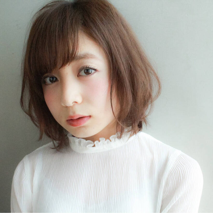 ふんわり感で周りもあなたもすっかりトリコ 丸顔をカバーしてくれるボブパーマ Hair