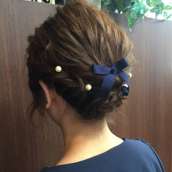 普段もイベントもokな アップ系ヘアアレンジ 簡単にキチンと感を演出 Hair