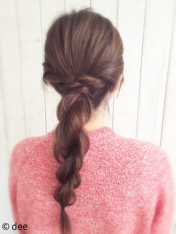 他のアレンジとの組み合わせも手軽 ロープ編みのヘアアレンジ Hair