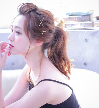 レトロ ガーリー ポニーテール バンダナアレンジが大人かわいい Hair