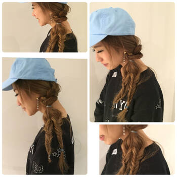 キャップと相性が良い髪型は とっておき可愛いヘアスタイルをpickup Hair
