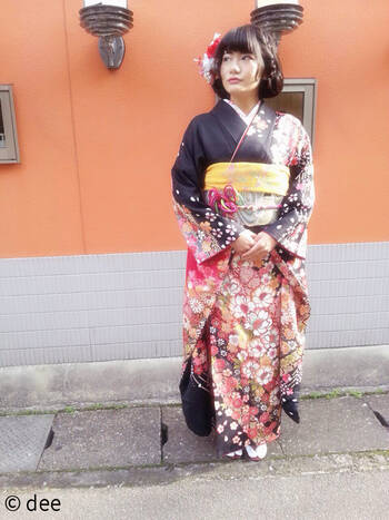 着物に似合うショート ショート ボブヘアさんのための成人式ヘア Hair