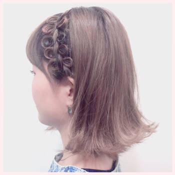 リボンヘアアレンジで可愛いね をget 髪が短くてもok Hair