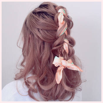 ショート ロング スカーフアレンジならいつもの倍盛れる Hair ショート ロング スカーフアレンジならいつもの倍盛れる Hair