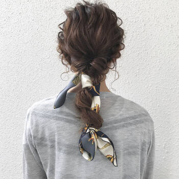 ショート ロング スカーフアレンジならいつもの倍盛れる Hair