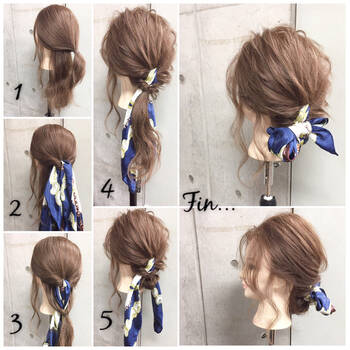 ショート ロング スカーフアレンジならいつもの倍盛れる Hair