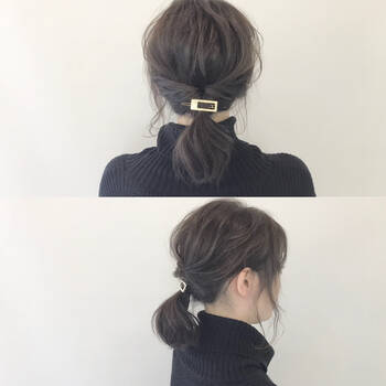 ポニーテールで横顔美人 360度どこから見ても美しいシルエット Hair