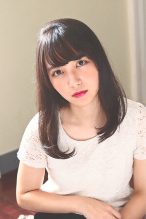 赤リップが映える黒髪ヘアで男ウケを狙う愛されスタイル集 Hair