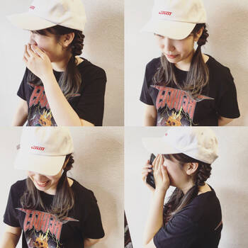 キャップや帽子で似合わせアレンジ もっとかわいく攻めちゃおう Hair