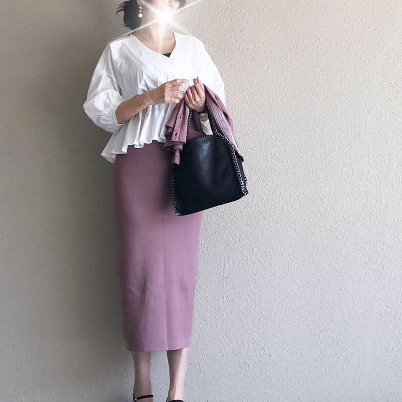 くすみパープルは万能差し色 いつもの服がフェミニンにアップデート Hair