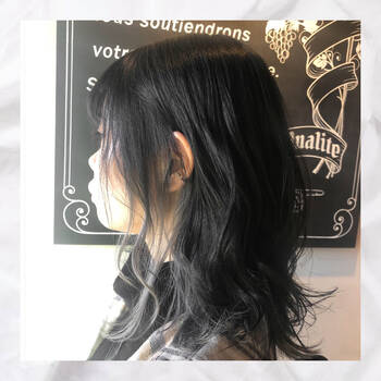 インナーカラーは白でかっこかわいく ホワイトを入れてあか抜けヘアに Hair