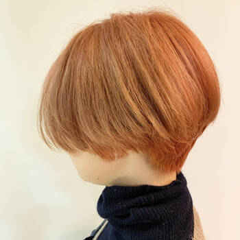 アプリコットオレンジで元気いっぱい キュートなヘアカラーカタログ Hair
