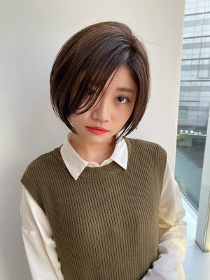 大人女子の平面顔があか抜けて見える 今すぐ真似したくなる素敵な前髪 Hair