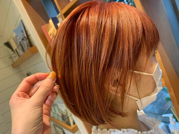 オレンジブラウンでつくる今っぽスタイル ヘアカラーカタログ hair