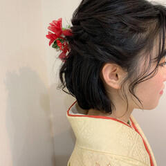 ボブ ヘアアレンジ 卒業式 袴 Shell Bear 武淵 晴香 6212 Hair