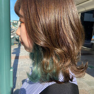 21年秋 エメラルドグリーンカラーのヘアスタイル 髪型 ヘアアレンジ一覧 Hair