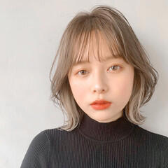 ひし形 ひし形シルエット シースルーバング ミディアム アフロートワールド 張替慎伍 Hair