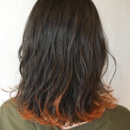 21年秋 裾カラーオレンジのヘアスタイル 髪型 ヘアアレンジ一覧 Hair