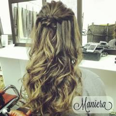 ヘアアレンジ ハーフアップ ヘアメイク Hair Make Maniera Micco Hair