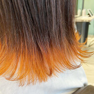 21年秋 裾カラーオレンジのヘアスタイル 髪型 ヘアアレンジ一覧 Hair
