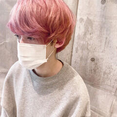 ショート ピンクアッシュ メンズヘア メンズマッシュ Elbygreen 林 浩太郎 Hair