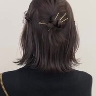 21年秋 ゴールドピンのヘアスタイル 髪型 ヘアアレンジ一覧 Hair