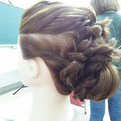 ヘアアレンジ 成人式 ロング 三つ編み Sehuna Hair