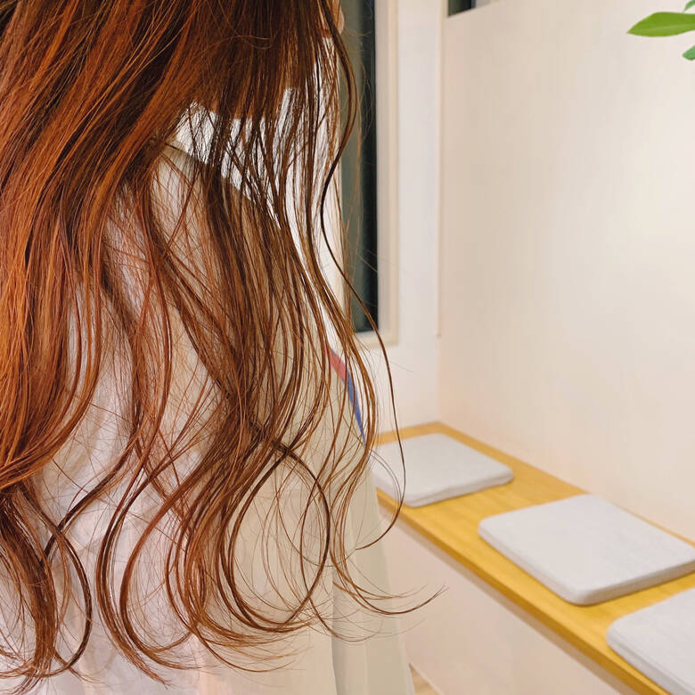 極細ハイライト ロング ハイライト オレンジ Elte Haruna 4624 Hair