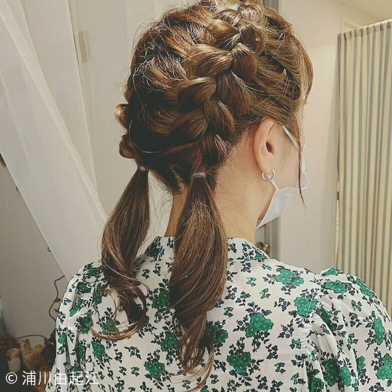 大人かわいい セミロング ゆるふわ 夏 Nanon 浦川由起江 Hair