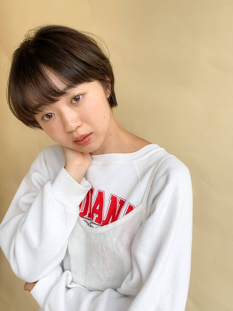 ナチュラル ベリーショート ショートボブ 前髪 Tricca Balcony Kazuya Hair