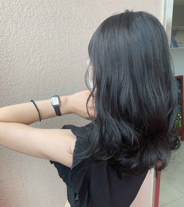 髪質改善トリートメント ナチュラル セミロング 韓国 Wワット新宿 鈴木里美 Hair