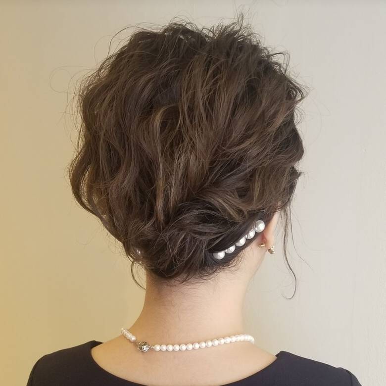 ヘアアレンジ ショート 結婚式ヘアアレンジ エレガント Avant Naoko Miura 大阪 心斎橋 Avant Hair