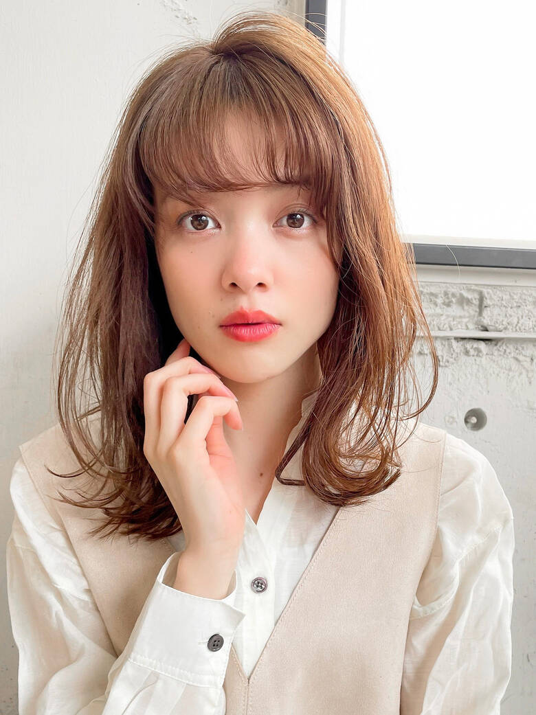 ミディアム デジタルパーマ ゆるふわパーマ レイヤーカット Dydi表参道 本田結 ほんだゆい Dydi表参道 Hair