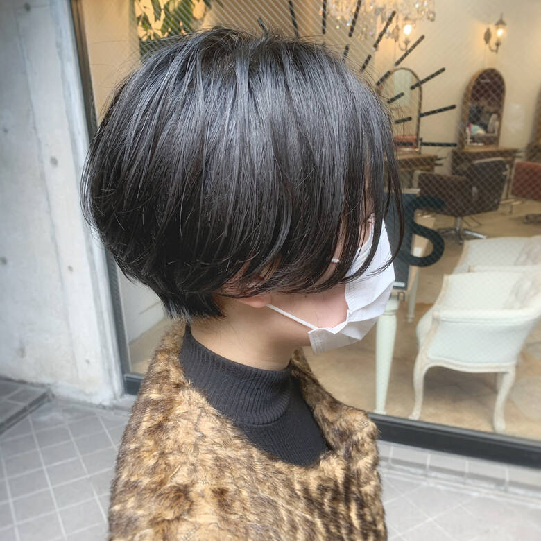 黒髪 ゆるふわパーマ ハンサムショート ショート Short Only Salon Toss Short Only 杉山諒次 プルスウルトラ Hair