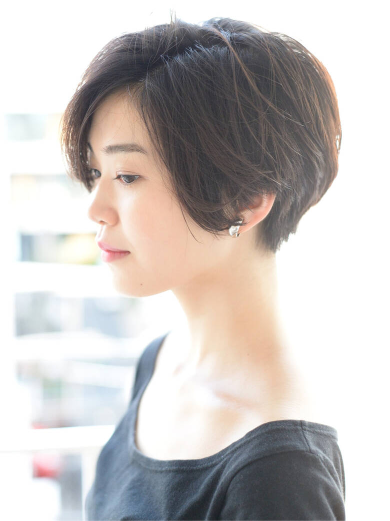 外国人風 黒髪ショート ナチュラル ショート Hair Salon トキワ商店 常盤 大地 Hair