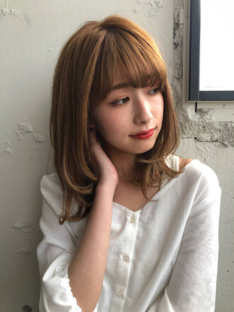 ウルフカット ミディアム 前髪 斜め前髪 Agnos 青山 永沢 由希代 Agnos青山 5245 Hair