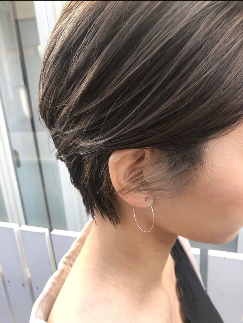 外国人風カラー ナチュラル ショートボブ ハイライト トルネード 高沼 達也 Byトルネード 5149 Hair