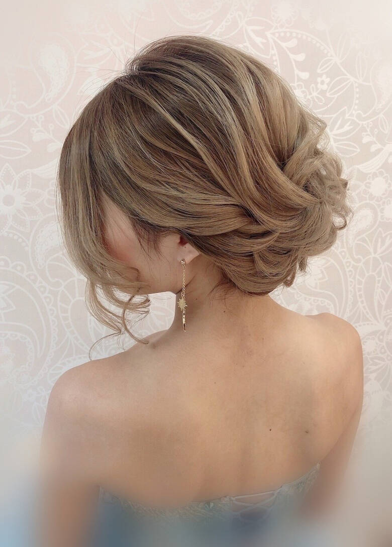 花嫁 ロング ヘアアレンジ 結婚式 Amico Amico 佐藤 友理 Hair