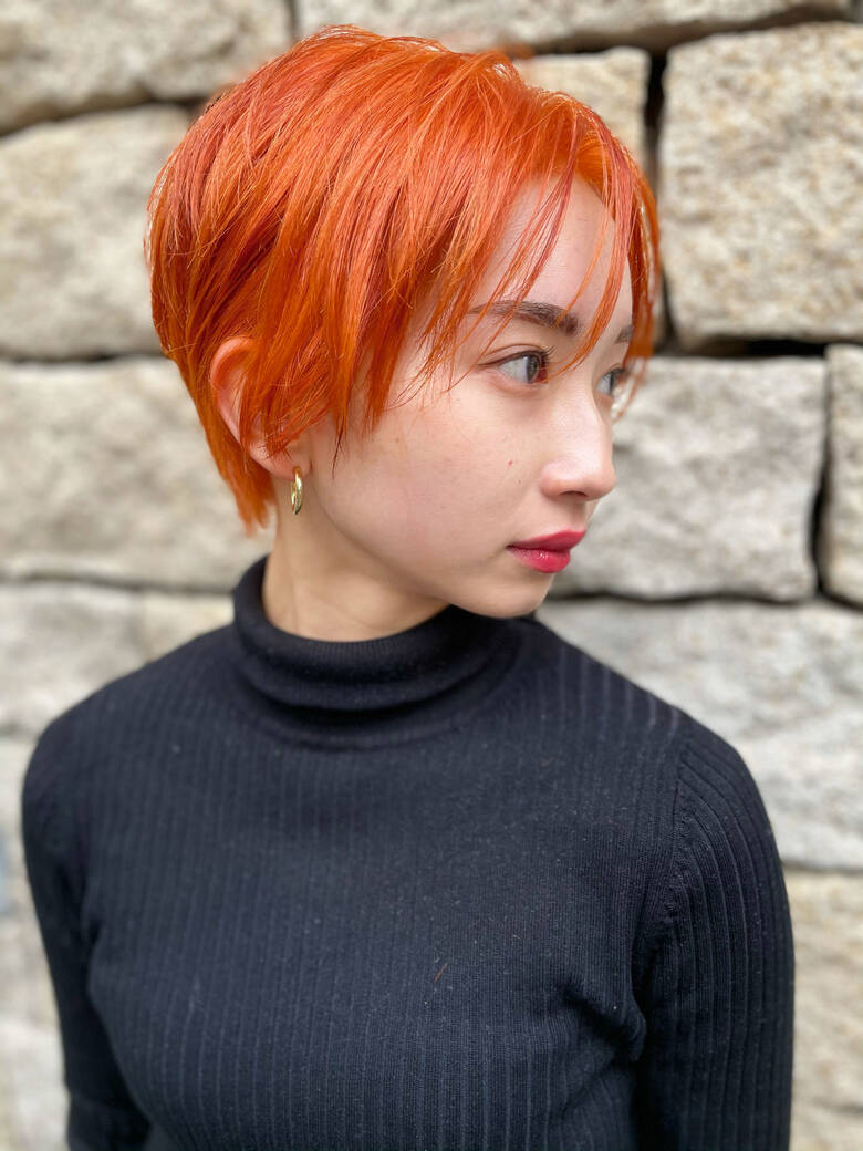 ハンサムショート ナチュラル ショートヘア ダブルカラー Nude ツヤマトモハル 6186 Hair