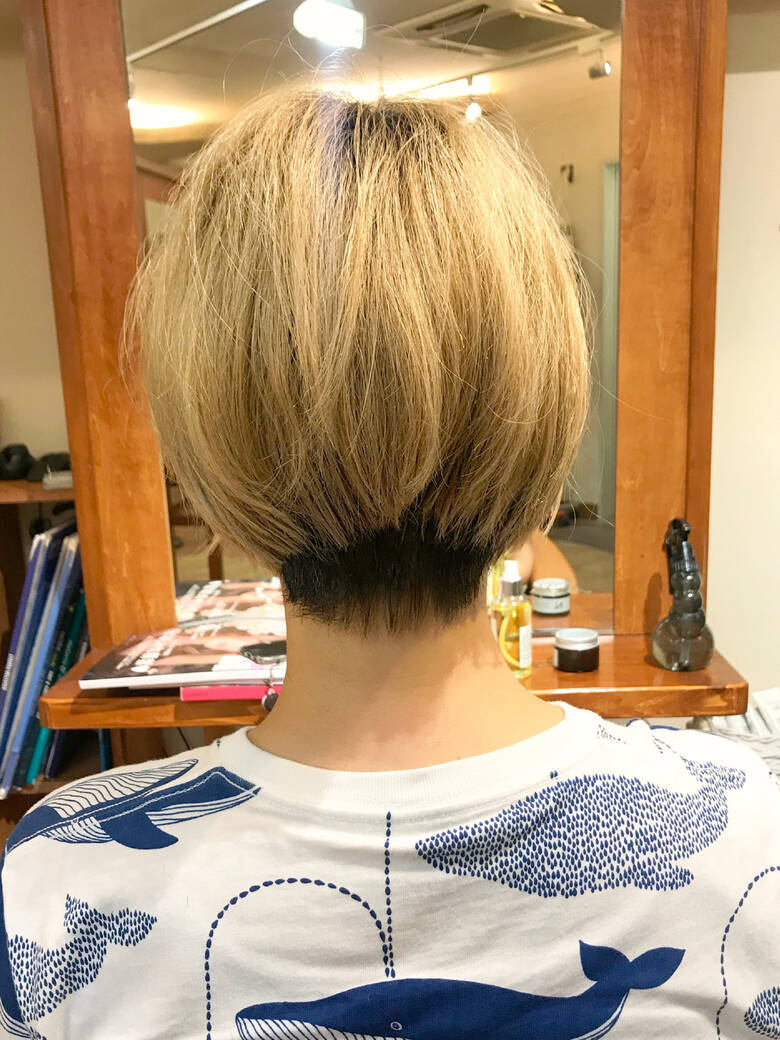 ナチュラル 簡単スタイリング ショート アイロンワーク モリオフロムロンドン 池袋店 日平 海 5007 Hair