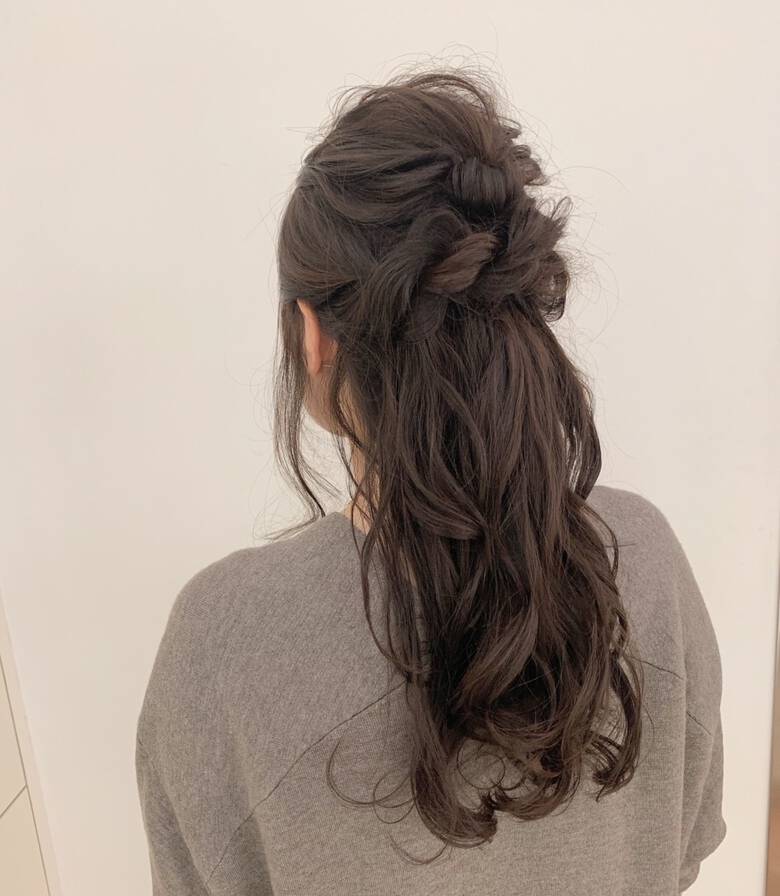 ロング ヘアアレンジ ゆるナチュラル 大人可愛い 髪質改善 Hair Grandage 北千住 髪質改善 Hair Grandage 北千住 6196 Hair