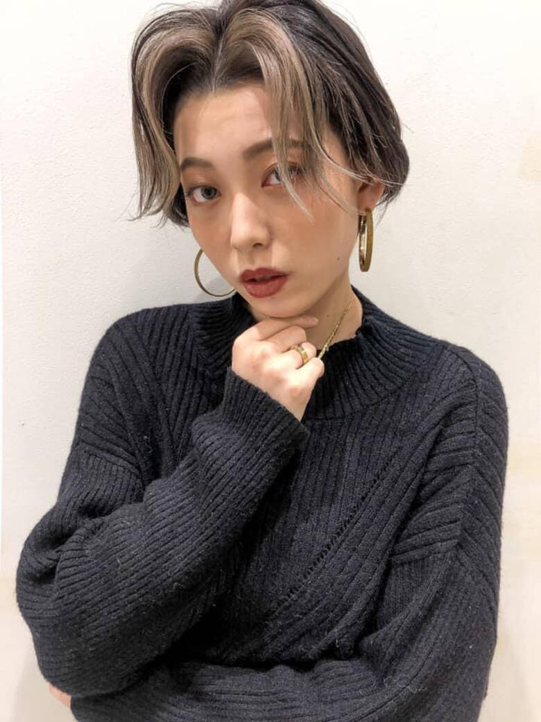ショート 韓国 ハイライト 韓国風ヘアー トルネード 高沼 達也 Byトルネード Hair