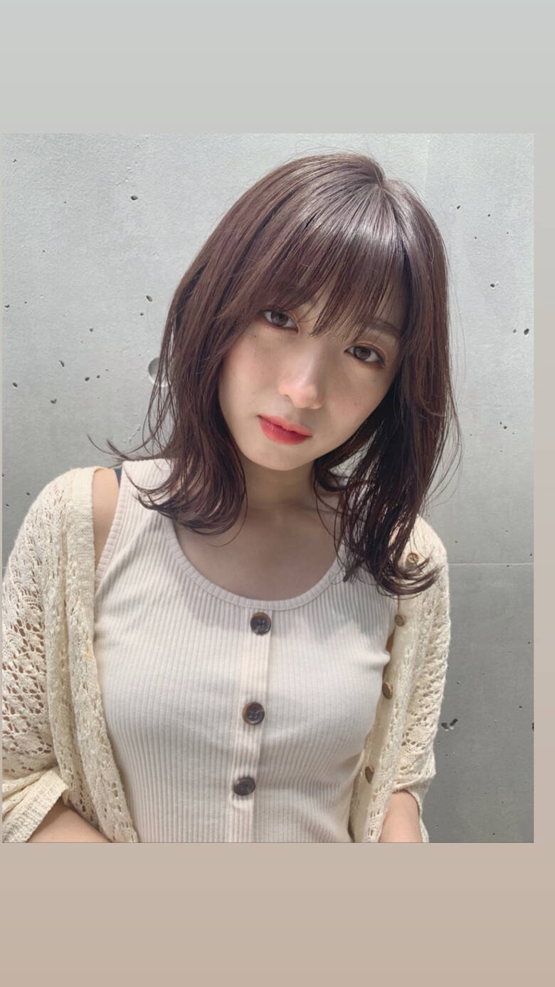 可愛い ナチュラル可愛い ナチュラル ミディアムヘアー Laf From Garden 細野 樹 4957 Hair