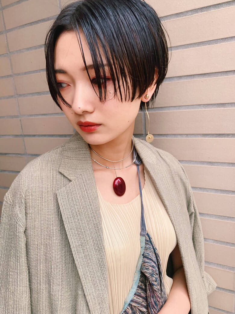 前下がりショート モード ショート 黒髪ショート Rosso下北沢 小林 明彦 Hair