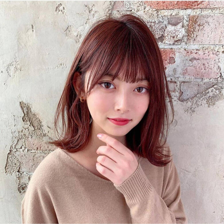 小悪魔 前髪 外ハネ ミディアム Afloat Ruvua 大沢 かおり Hair